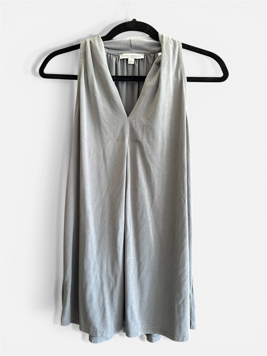 Green Envelope Tops - Green Envelope LA Gray Sleeveless Draped Top Size S